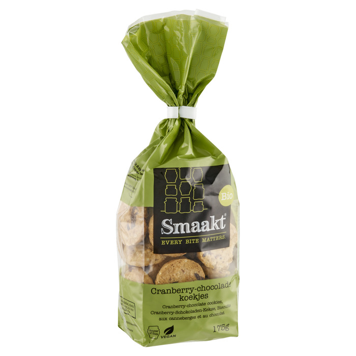 Smaakt Bio Cranberry-Chocolade Koekjes 175 g (175g)