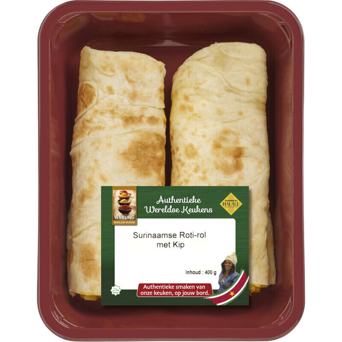 Warung Surinaamse rotirol met kip (400g)