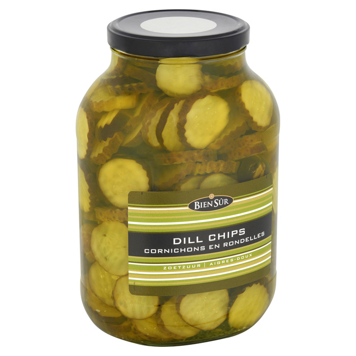 Bien Sûr Augurkenschijfjes Dill Chips Zoetzuur 2450 g Bus (2.45kg)