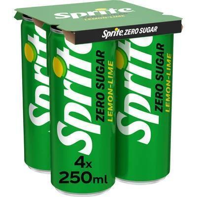 Sprite Zero Sugar Lemon-Lime 250 ml (4 × 250ml)