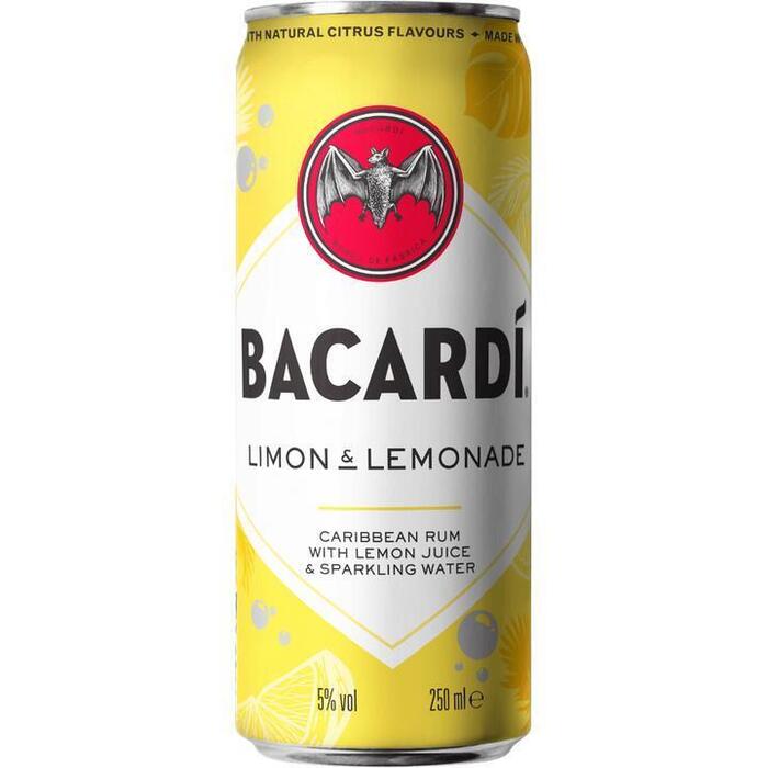 Bacardi Limon & lemonade (blik, 250ml)