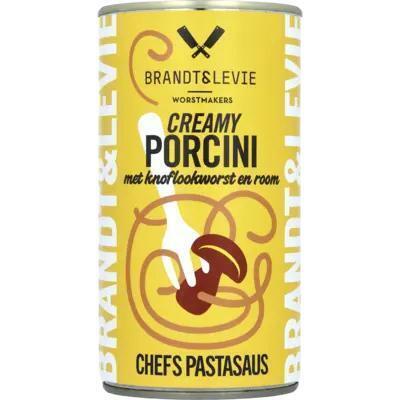 Brandt & Levie Pastasaus porcini met knoflookworst (500g)