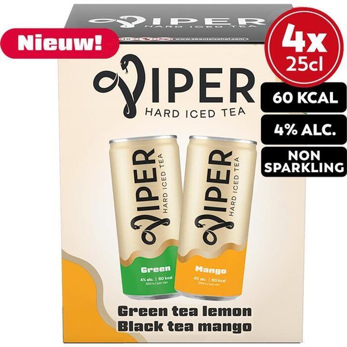 Viper Hard Seltzer Ice Tea - Mango 4x250ML