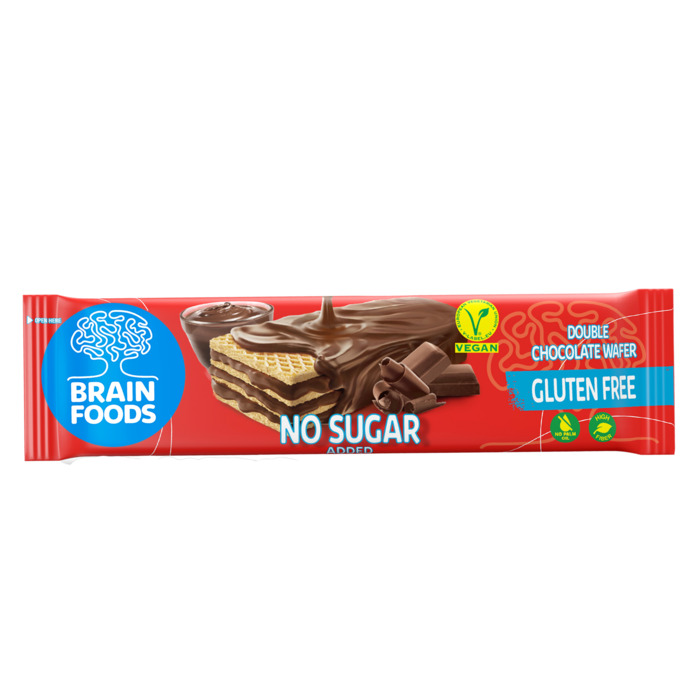 Brain Foods Double Chocolate Wafer Gluten Free 40g (40g)