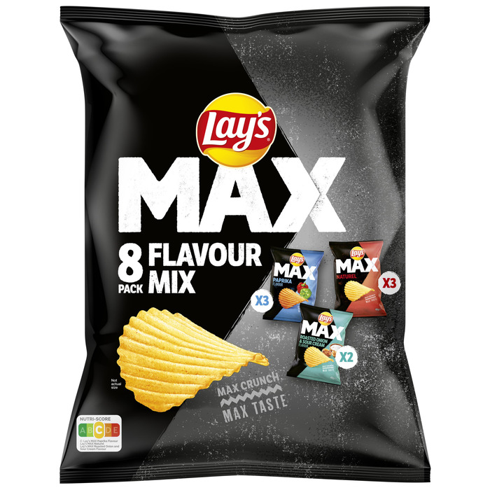 Lay's Max Multipack Ribbel Chips 320 gr (8 × 40g)