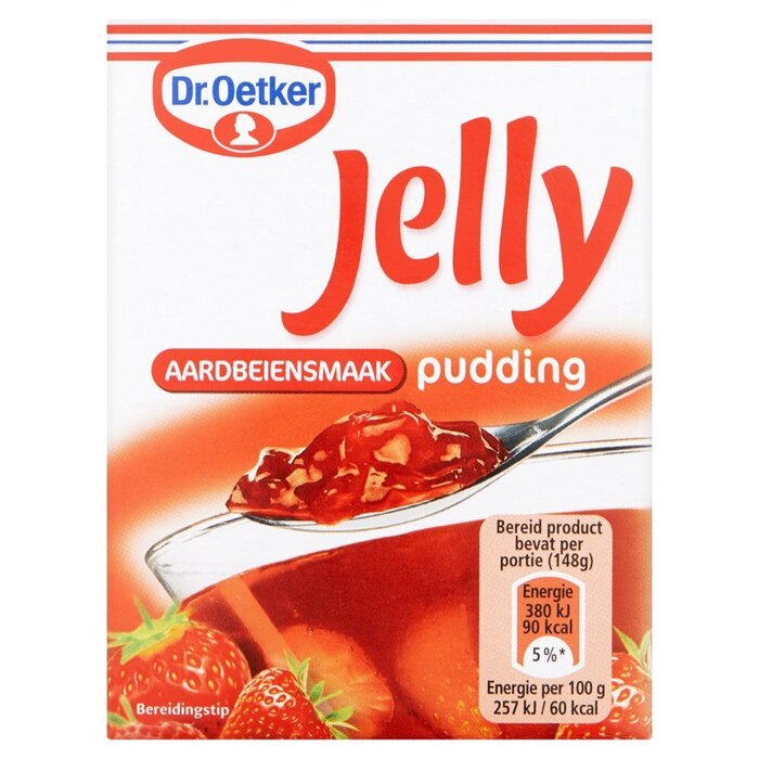 Jelly Aardbeiensmaak Pudding (Doos, 94g)