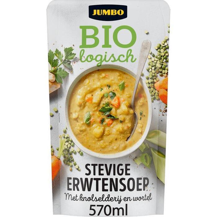 Jumbo Biologisch Erwtensoep met Knolselderij & Wortel 570ML (0.57L)