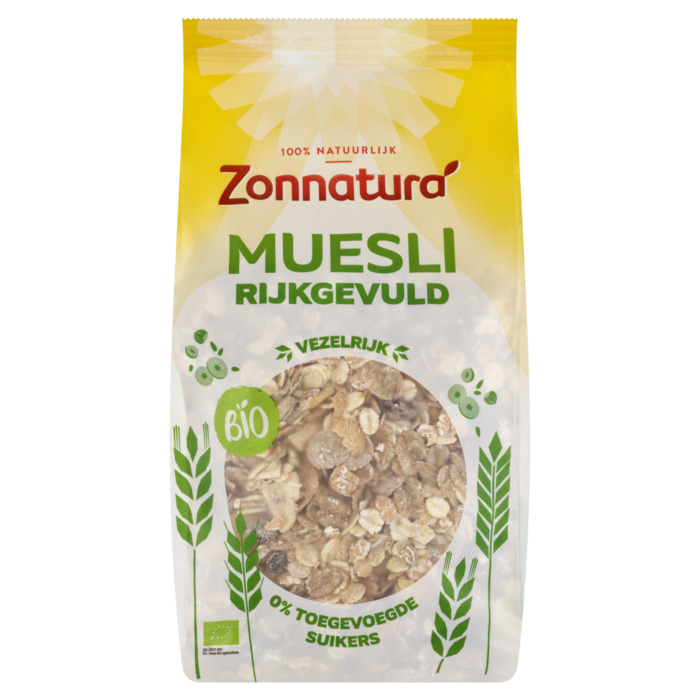 Zonnatura Muesli rijkgevuld (Zak, 500g)