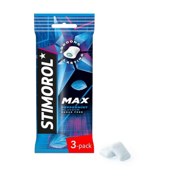 Kauwgom max peppermint 3 st. (Set, 59g)