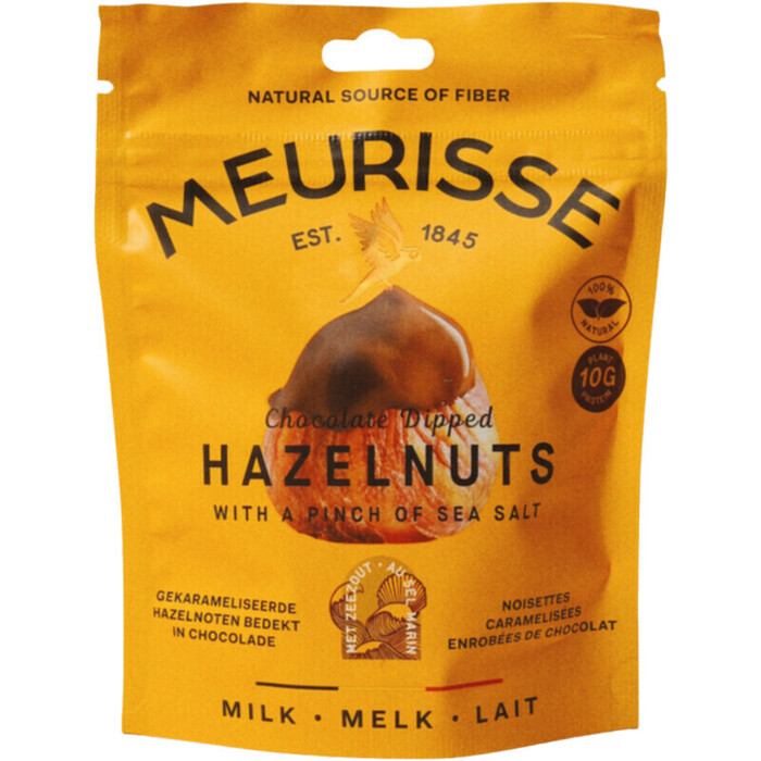 Meurisse Gekarameliseerde hazelnoten melk (100g)