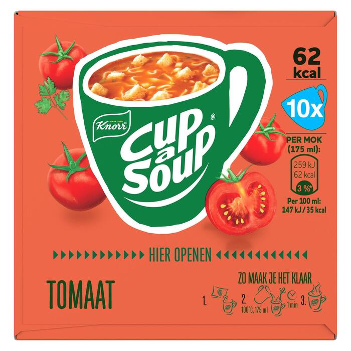 Unox Cup-a-soup tomaat 10 pack (Doos, 180g)
