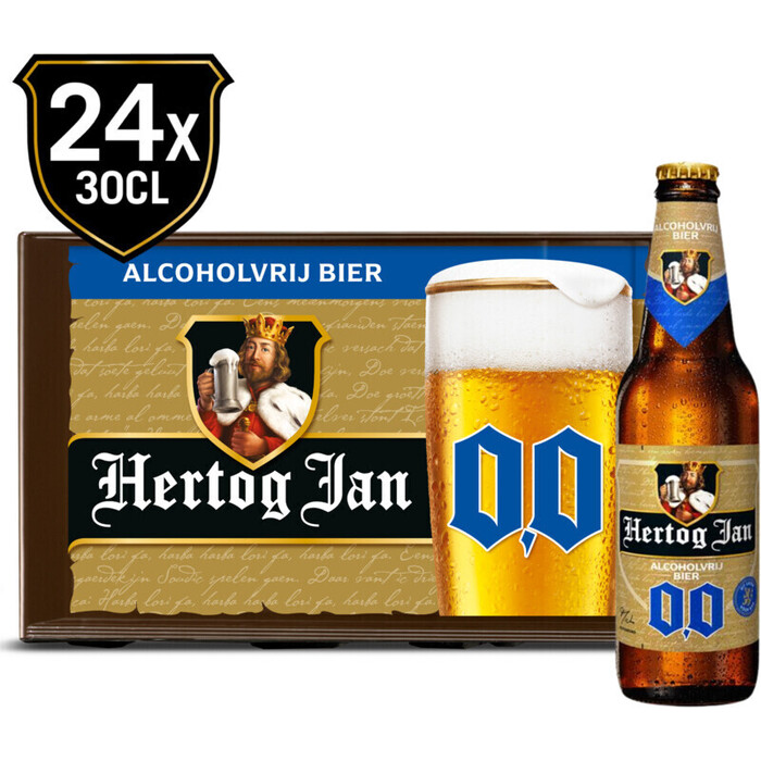 Hertog Jan 0.0% alcoholvrij bier krat (7.2L)