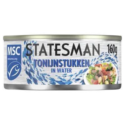 Statesman Tonijn stukken in water (160g)