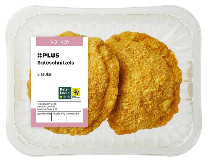 Sateschnitzels 2 stuks (2 × 125g)