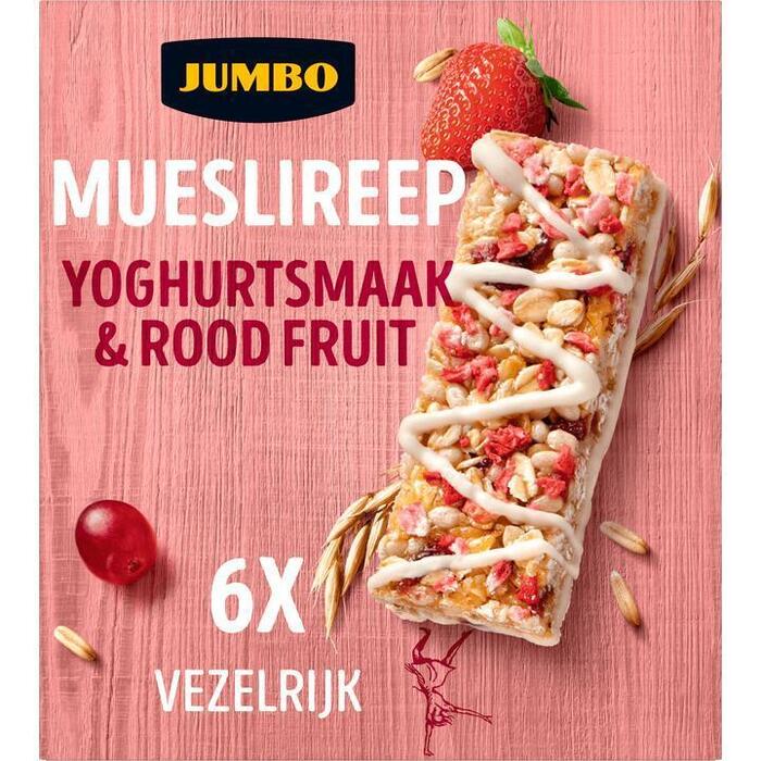 Jumbo Mueslireep Yoghurtsmaak & Rood Fruit 6 Stuks (150g)