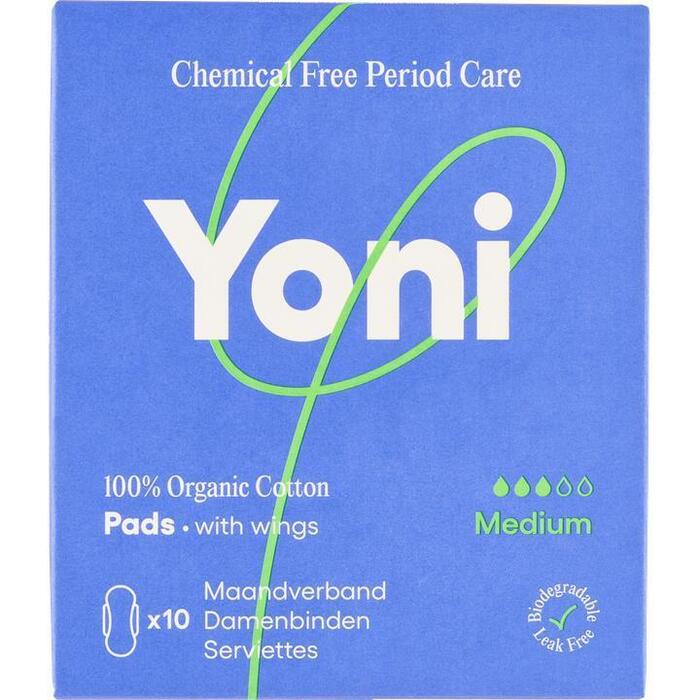 Yoni Maandverband van biokatoen medium (10 st.)