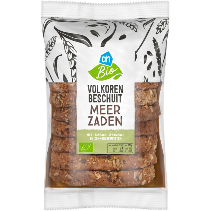 AH Biologisch Volkoren beschuit meerzaden (184g)