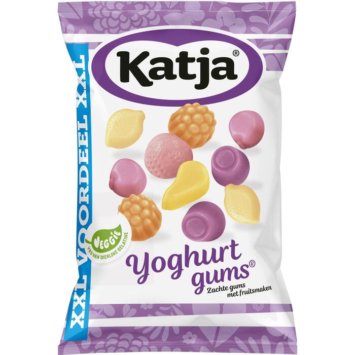 Katja Snoep en Zoetwaren Yoghurt Gums 410g zak (Zak, 410g)