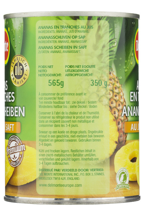 Ananas schijven (blik, 565g)