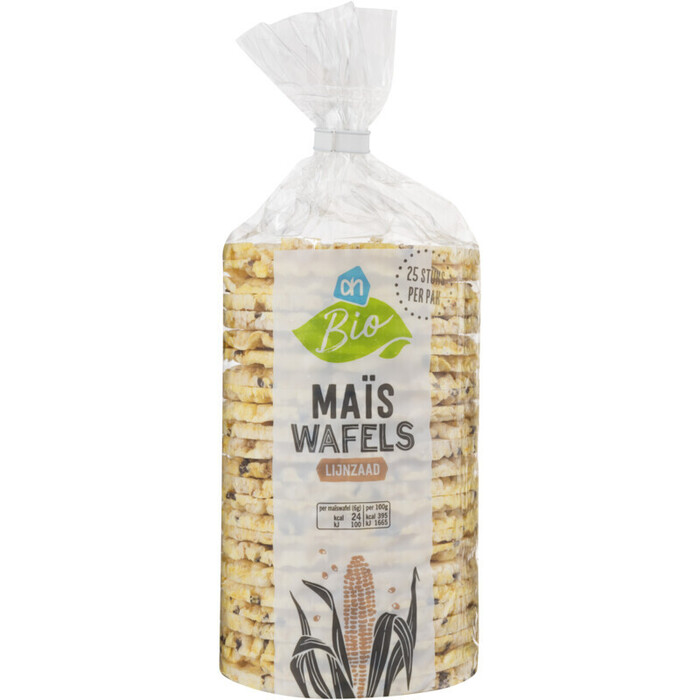 AH Biologisch Maiswafels lijnzaad (150g)