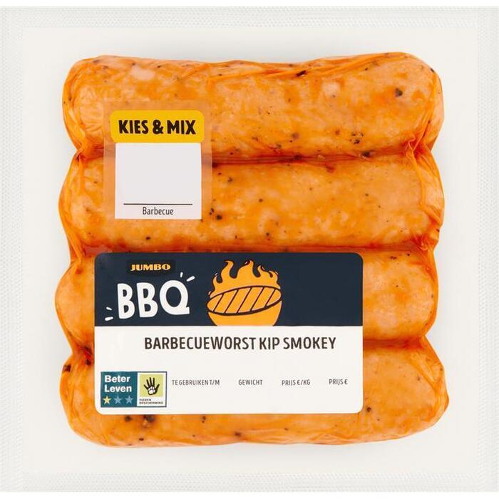 Jumbo Scharrelkip Barbecueworst Smokey Chicken 4 Stuks (4 × 80g)