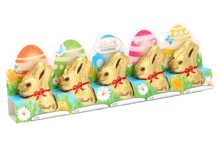 Lindt Chocolade Paashazen 5 Stuks 50 g (5 × 10g)