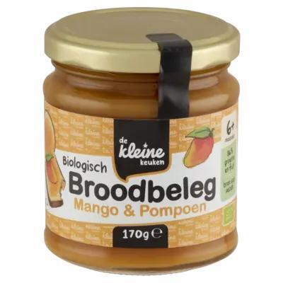 De Kleine Keuken Biologisch Broodbeleg Mango & Pompoen Vanaf 6 Maanden 170g (Pot, 170g)
