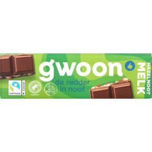 g'woon Reep Melk Hazelnoot 100 g (100g)