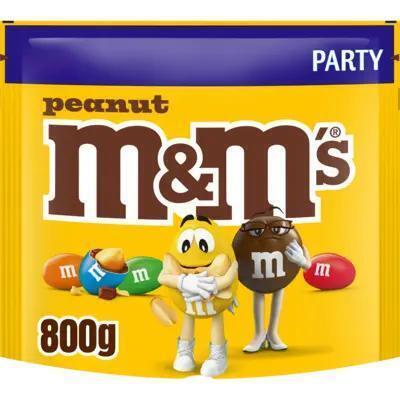 M&M'S Pinda melk chocolade snoepjes party (800g)