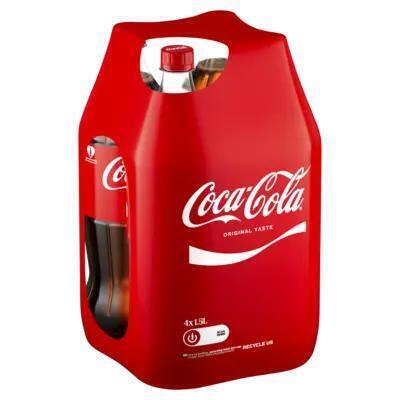 Coca Cola regular original taste (Fles, 4 × 1.5L)