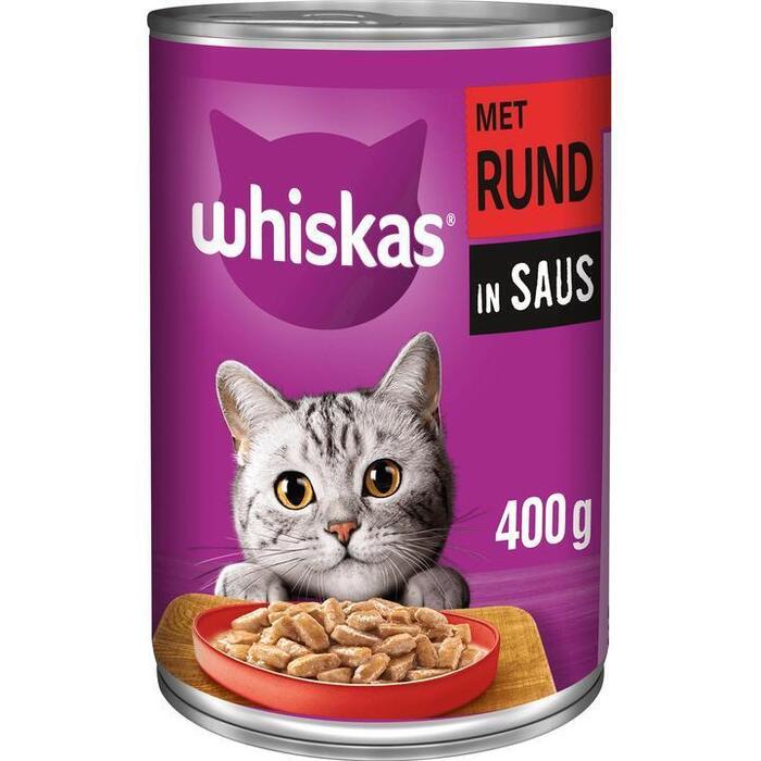 Whiskas met Rundvlees in Saus 1+ Jaar 400 g (400g)