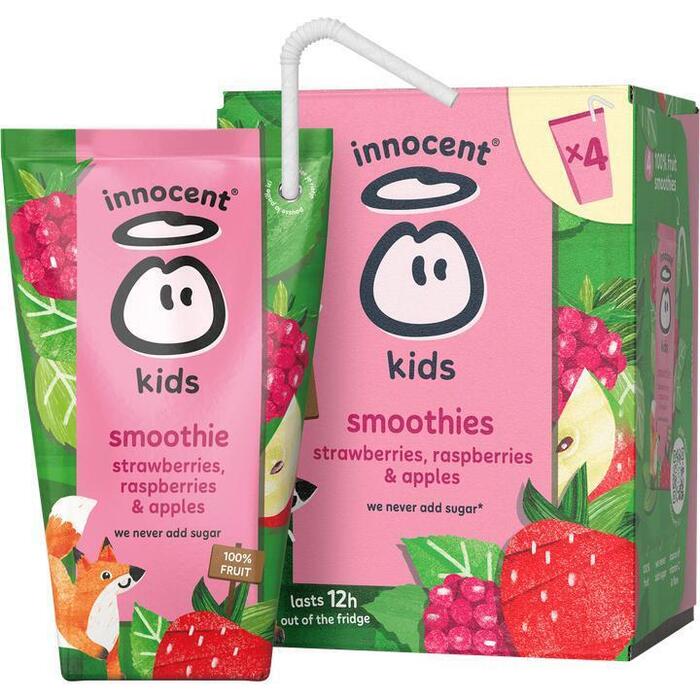 Innocent Kids Smoothies Strawberries, Raspberries & Apples 4 x 150ml (4 × 150ml)