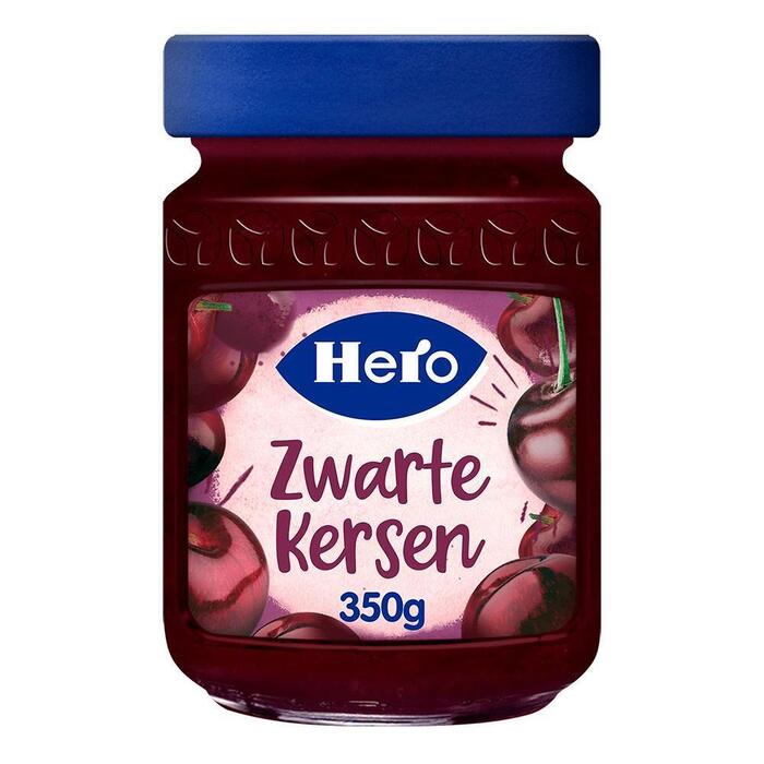 Hero Fruitspread Zwarte Kersen 350 g pot (Pot, 350g)