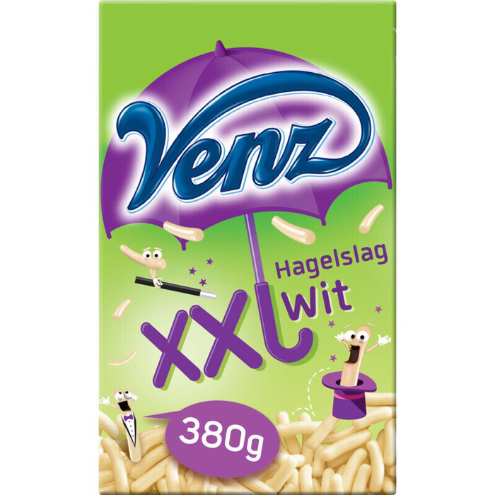 Venz XXL hagelslag wit 380 g (380g)