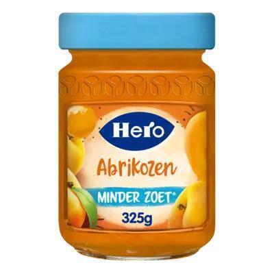 Hero Jam Minder Zoet Abrikozen 325 g (Pot, 325g)