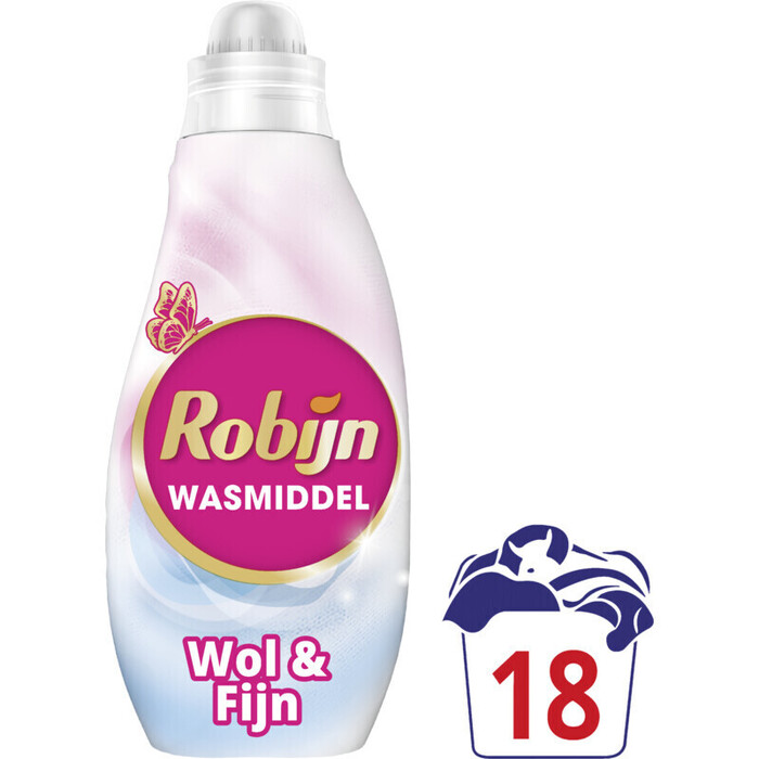 Robijn Specials Vloeibaar Wasmiddel Wol & Fijn 18 Wasbeurten (Fles, 0.72L)