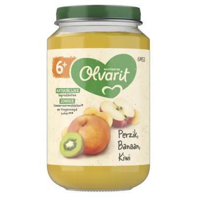 Perzik en banaan kiwi 6 mnd (Pot, 200g)