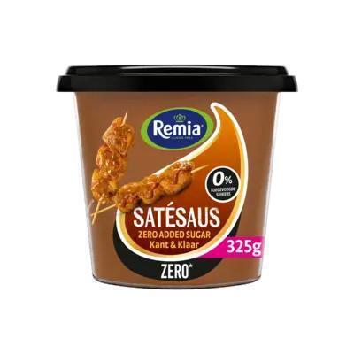 Remia Satésaus zero added sugar kant & klaar (325g)