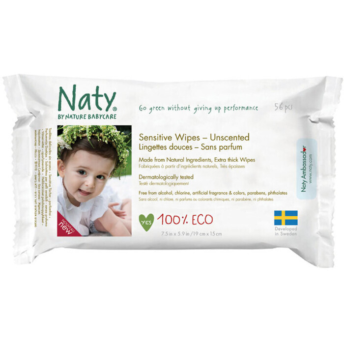 Naty babydoekjes geurvrij (56 st.)