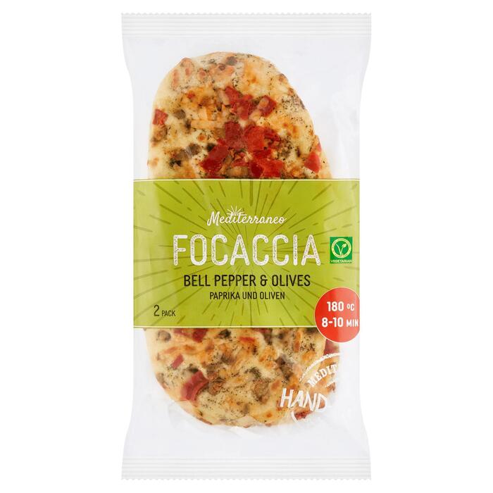 Focaccia paprika olijf (2 × 165g)