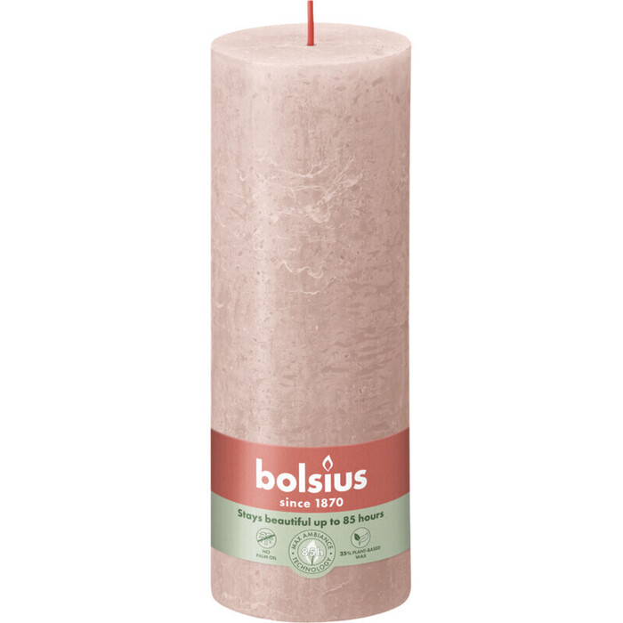 Bolsius Shine rustiek 19 cm pink