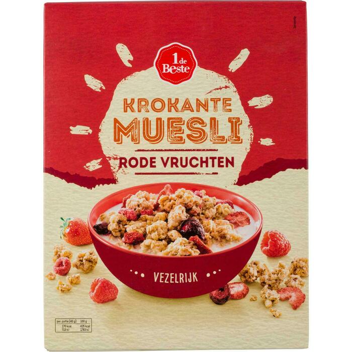 Muesli krokant rode vruchten (600g)