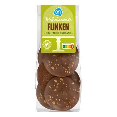 AH Flikken melkchocolade hazelnoot krokant (120g)