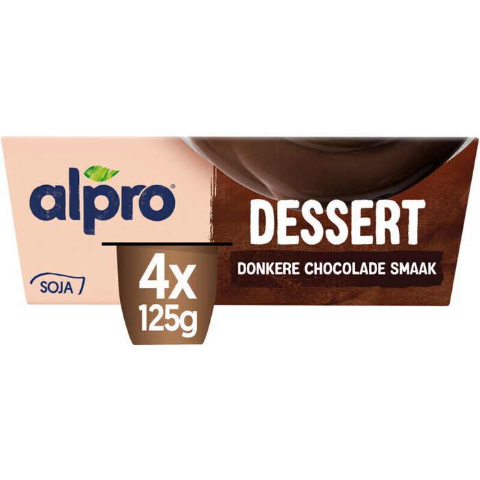 Dessert Dark chocolate flavour (bak, 4 × 125g)