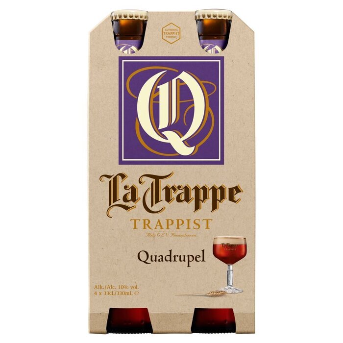 La Trappe Trappist Quadrupel Flessen 4 x 330 ml (33cl)