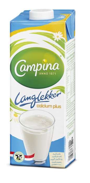 Campina Langlekker Melkdrank Calcium Plus Halfvolle 1 l Pak met punt (1L)