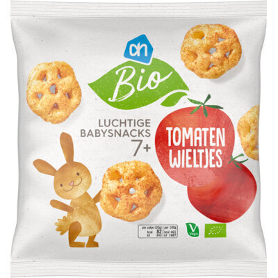 AH Bio Luchtige Babysnacks Tomaten Wieltjes 7+ 20 g (20g)