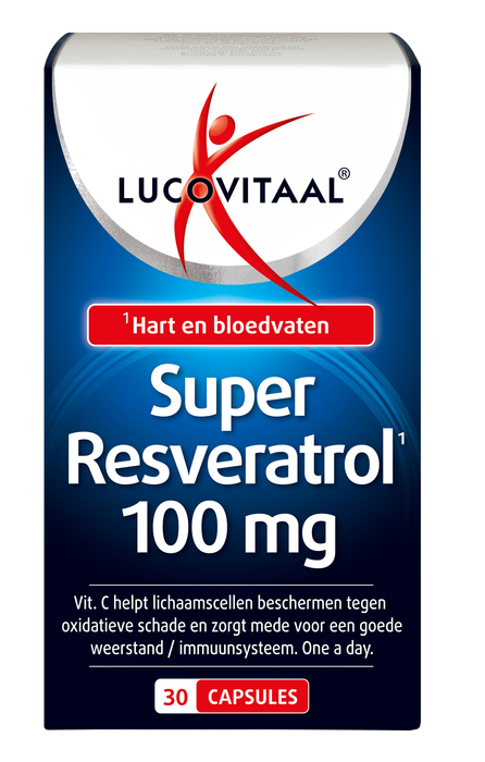 Lucovitaal - Super Resveratrol 100 mg capsules, 30 stuks (30 × 0.8g)