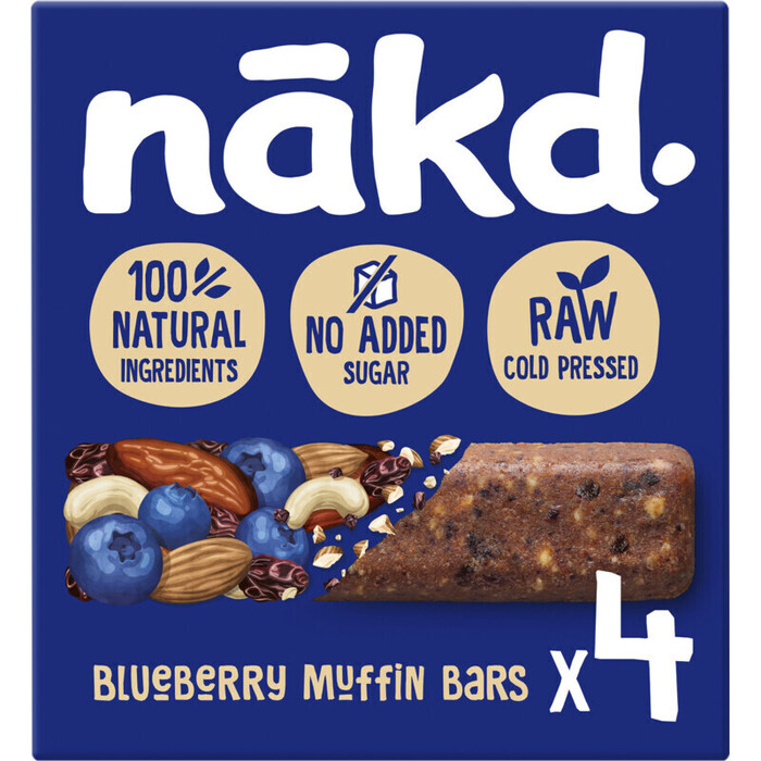 Nakd Blueberry muffin (Doos, 4 × 35g)
