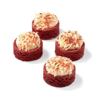 AH Mini red velvet slofjes